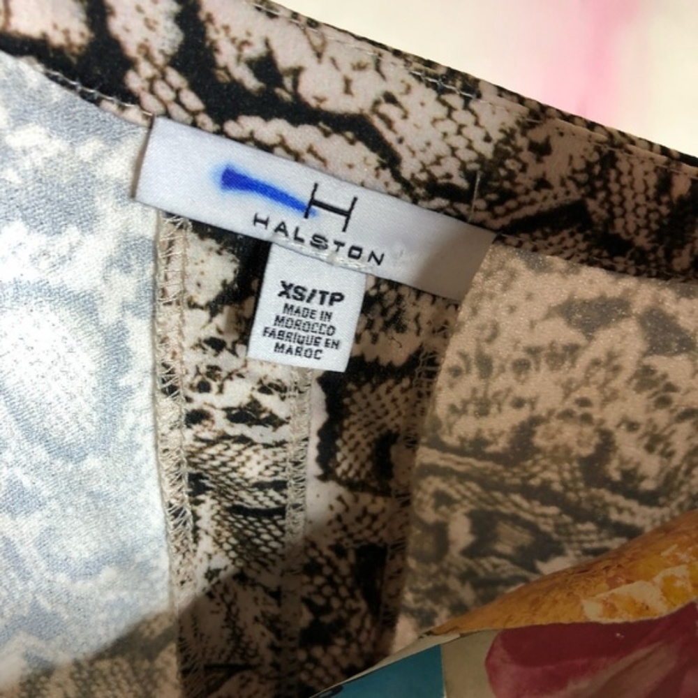 H HALSTON Animal Print Tunic Snake Dress Shift - Picture 6 of 7